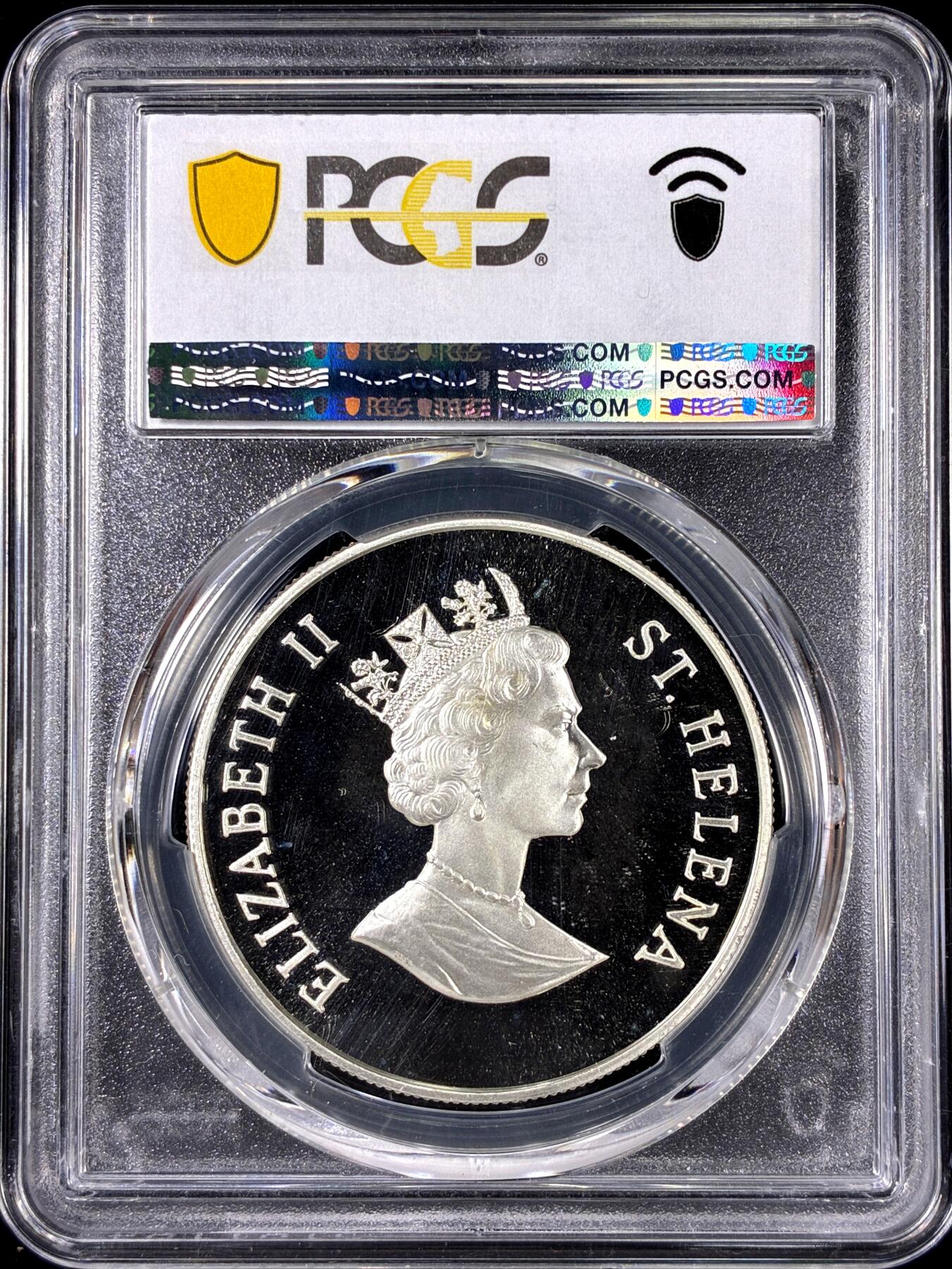 【雨安】【直播拍卖】【第0126期-评级币章】2026-01-24 周六 19:30 [评级现代] St. Helena 圣赫勒拿岛 50便士 1995年 王太后 PCGS-PR68DCAM 精制币