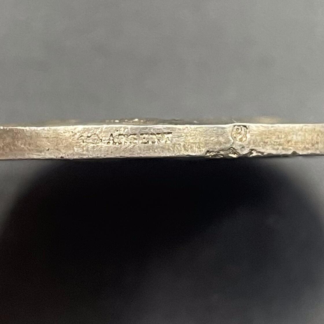 「木头集藏」章牌精品专场！ 法国婚礼纪念银章，直径：39 mm，24.3 g，边铭：丰饶角 ARGENT，少见大版。