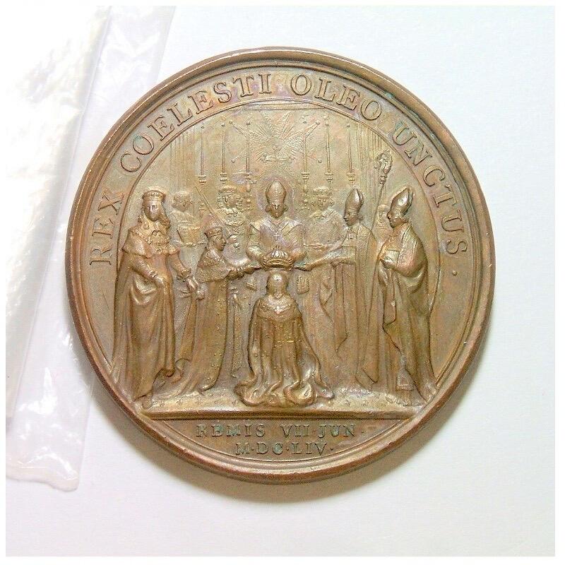 【艺术】法国艺术大章1654年 太阳王路易十四加冕仪式 高浮雕精制大铜章40MM