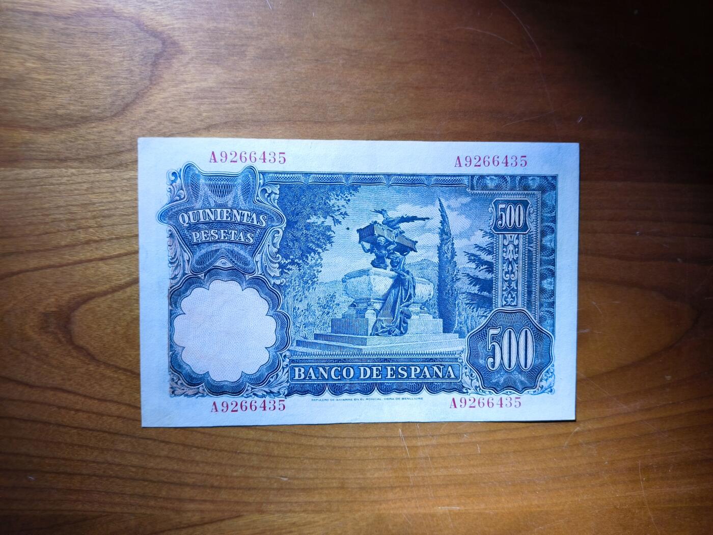 鑫鑫爱钱币2026-01-19 1951-西班牙-500比赛塔 品相:UNC- 【原票首发A冠】