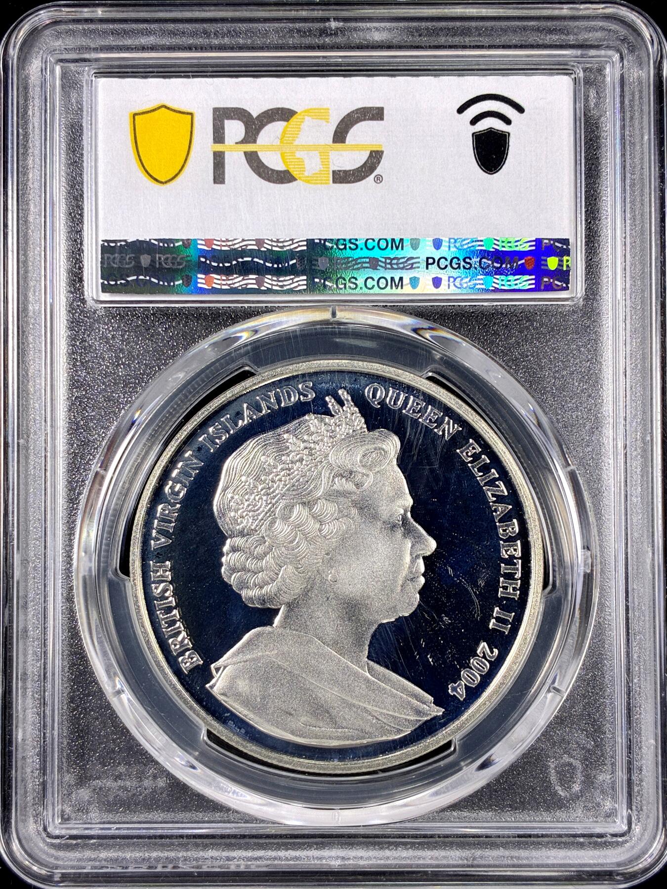 【雨安】【直播拍卖】【第0126期-评级币章】2026-01-24 周六 19:30 [评级现代] British Virgin Island 英属维尔京群岛 10元 2004年 航海家德雷克 PCGS-PR68DCAM 精制币