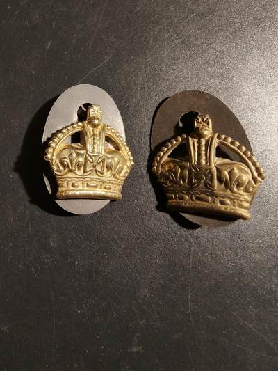 老王徽章第178期 - 英国军衔配饰都铎王冠一组    一战时期