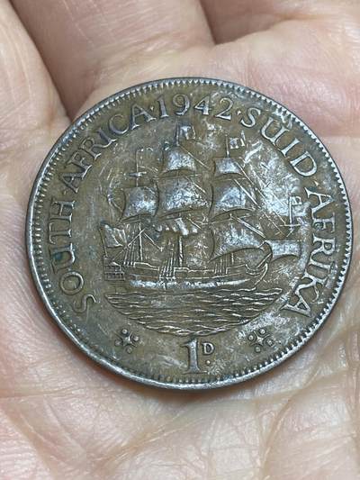 2026年第十二场(总第一百八十一场）外国好品散币场(免佣金) - 英属南非1942年1便士(乔治六世第一版)