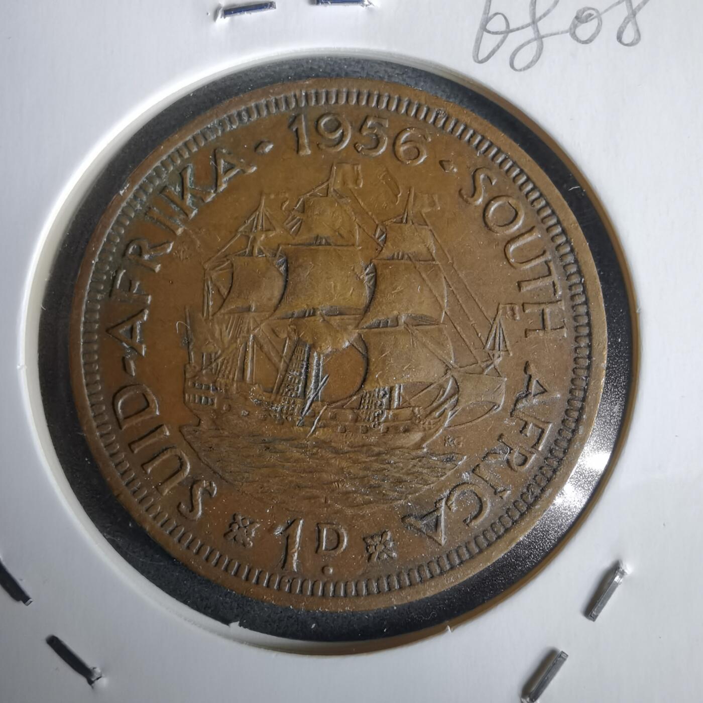 沼泽如烟--第968场 南非1956年1便士