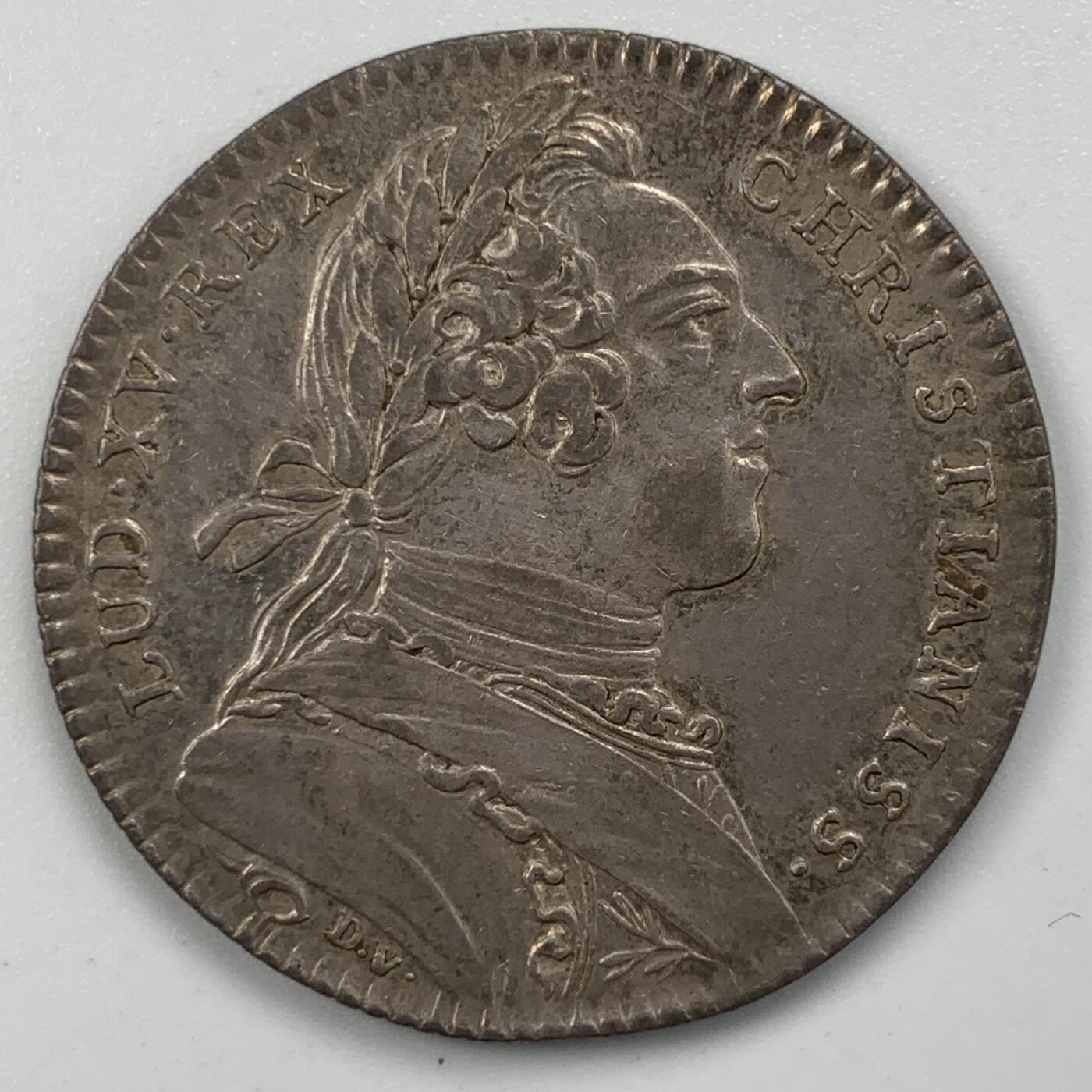 掌中浮雕-藏着的欧洲第050场 1753年法国路易十五银质代币，28.66mm，7.93g