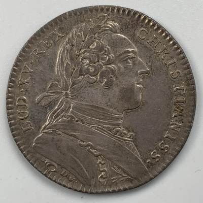 掌中浮雕-藏着的欧洲第050场 - 1753年法国路易十五银质代币，28.66mm，7.93g