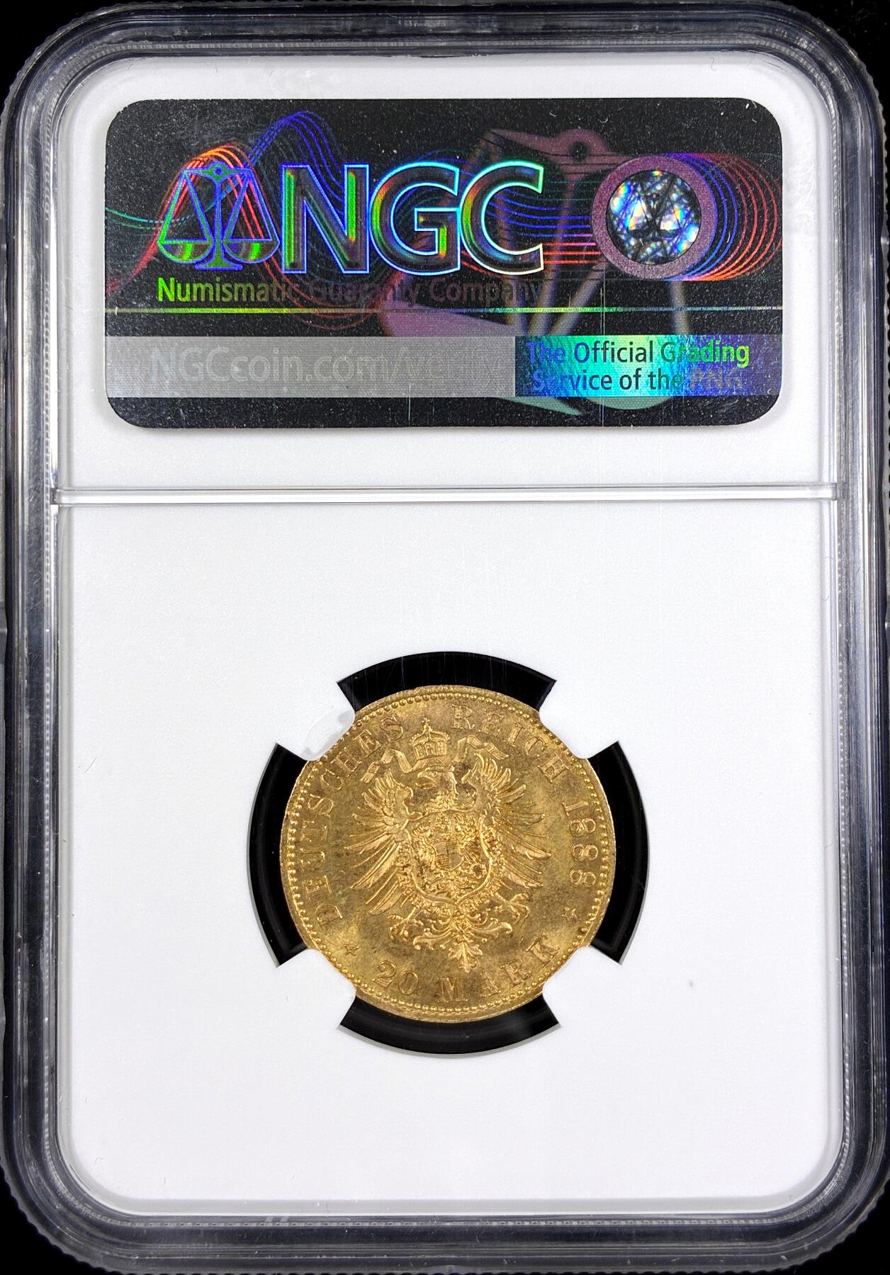 【雨安】【直播拍卖】【第0126期-评级币章】2026-01-24 周六 19:30 [评级金铂] Germany [金币] 德国 帝国 J.248 Prussia普鲁士 20马克 三皇 1888年