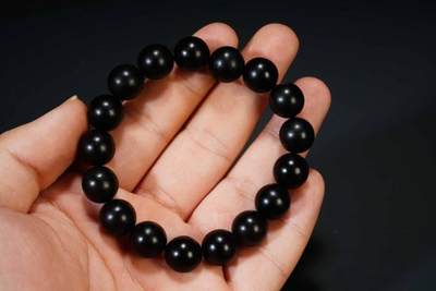 上海都达杂项专场七十三【全场包邮】 印度小叶紫檀1.2圆珠手串 附鉴定证书86-271