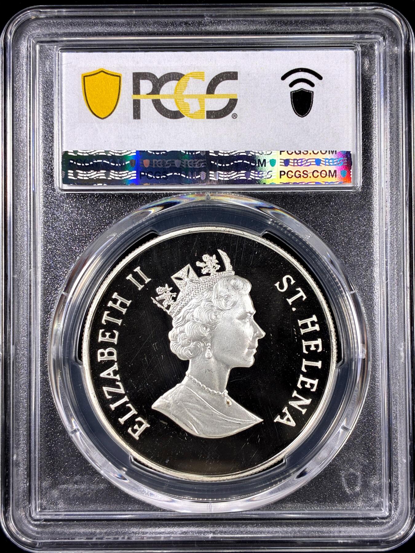 【雨安】【直播拍卖】【第0126期-评级币章】2026-01-24 周六 19:30 [评级现代] St. Helena 圣赫勒拿岛 50便士 1995年 金婚 PCGS-PR67DCAM 精制币