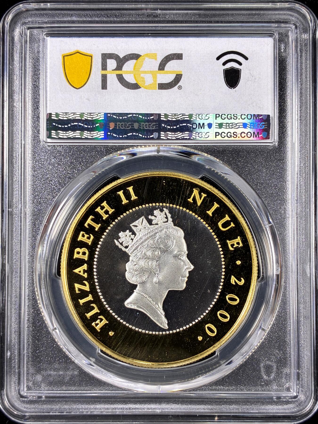 【雨安】【直播拍卖】【第0126期-评级币章】2026-01-24 周六 19:30 [评级现代] Niue 纽埃 5元 2000年 王太后 PCGS-PR67DCAM 精制币