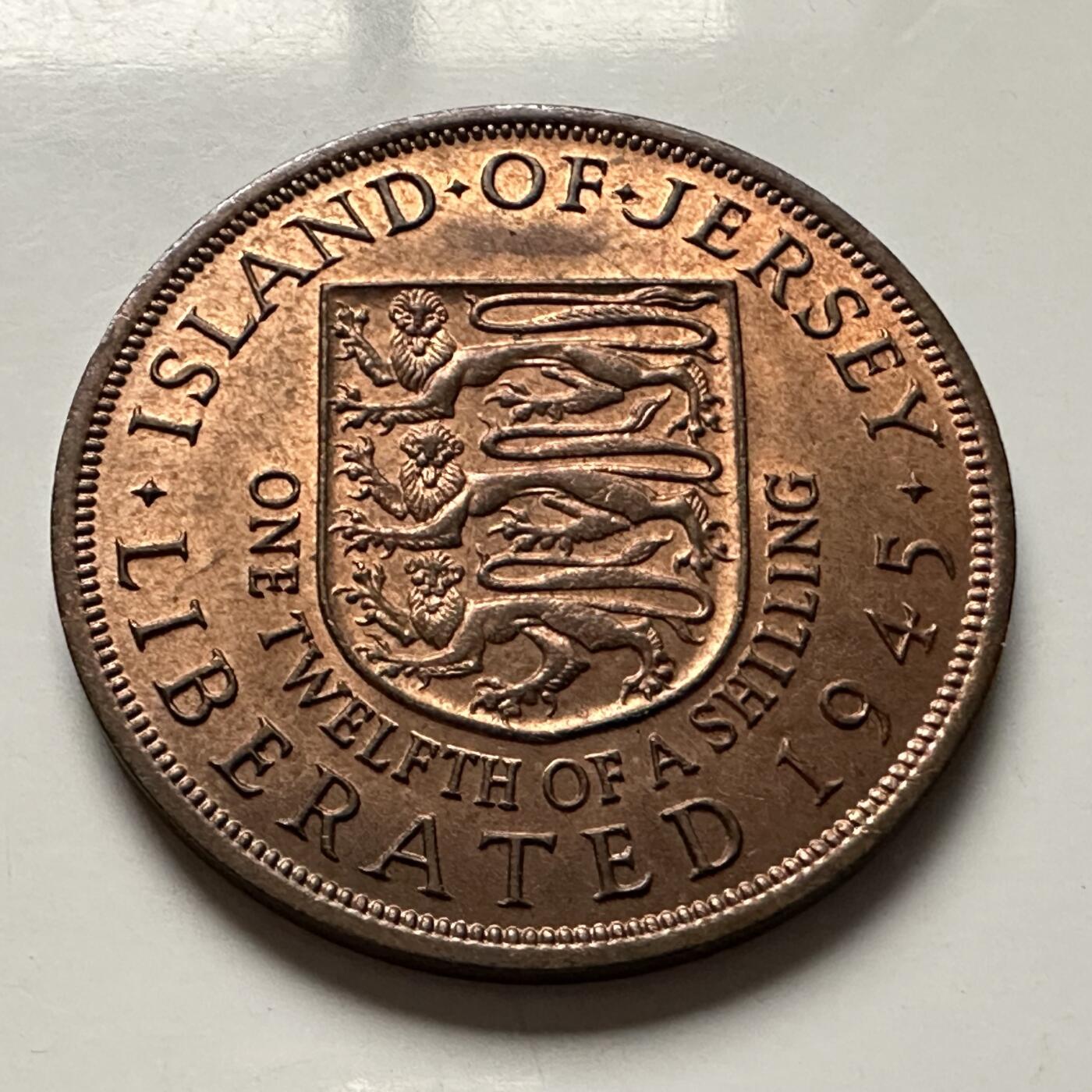 🌹外币初藏🌹🐯2026年第10场  每周二四六晚8️⃣点 接代拍 泽西岛1945年1/12先令