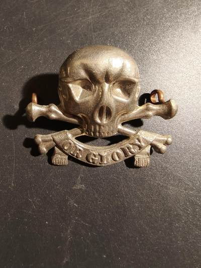 老王徽章第178期 - 英国陆军第17枪骑兵团帽徽    一战时期