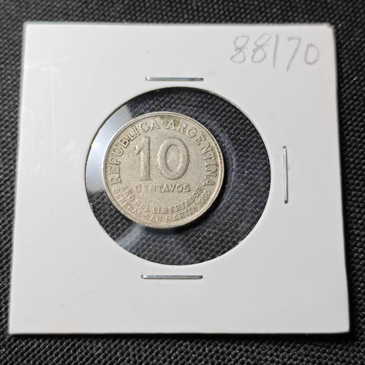 KK钱币收藏小铺  第388期  2月预留时间 周末发货  阿根廷10分纪念币
