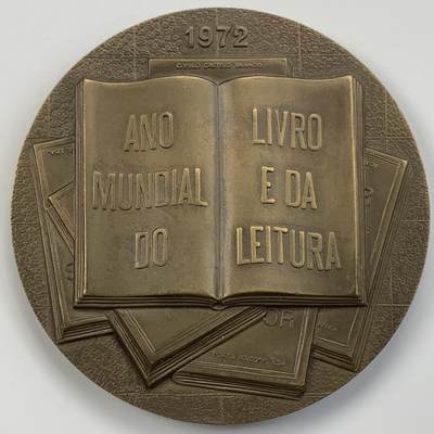 掌中浮雕-藏着的欧洲第050场 - 1972年葡萄牙读书大铜章，80mm，270g，238/500