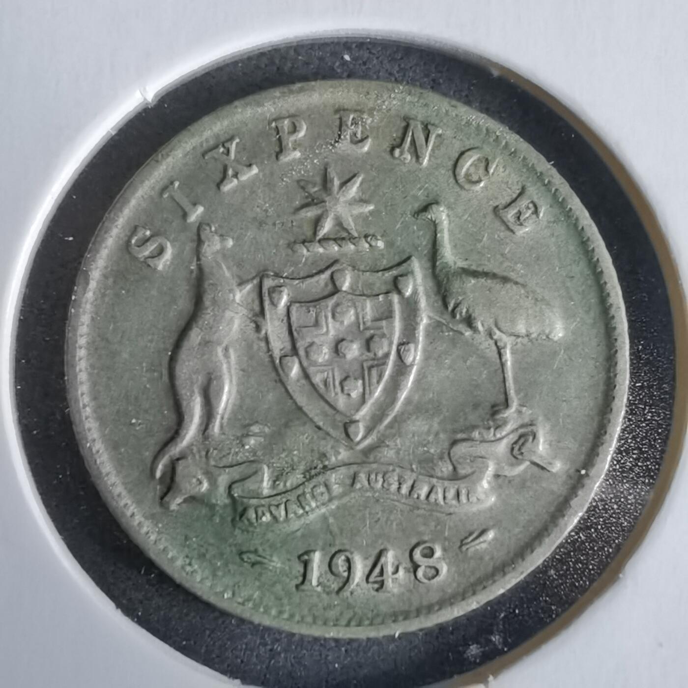 沼泽如烟--第968场 澳大利亚1948年6便士银币