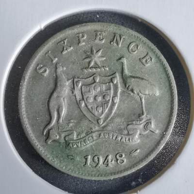 沼泽如烟--第968场 - 澳大利亚1948年6便士银币