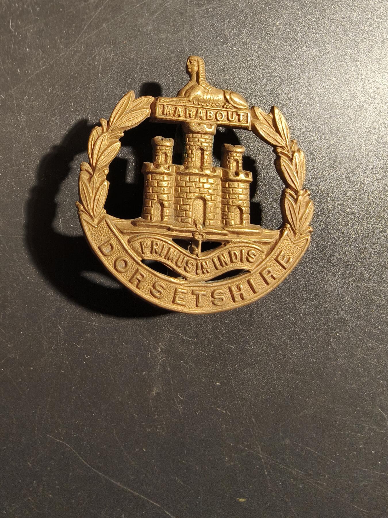 老王徽章第178期 英国多赛特郡步兵团帽徽    一战时期