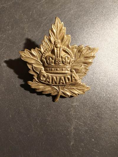 老王徽章第178期 - 英联邦皇家加拿大远征军帽徽    一战时期