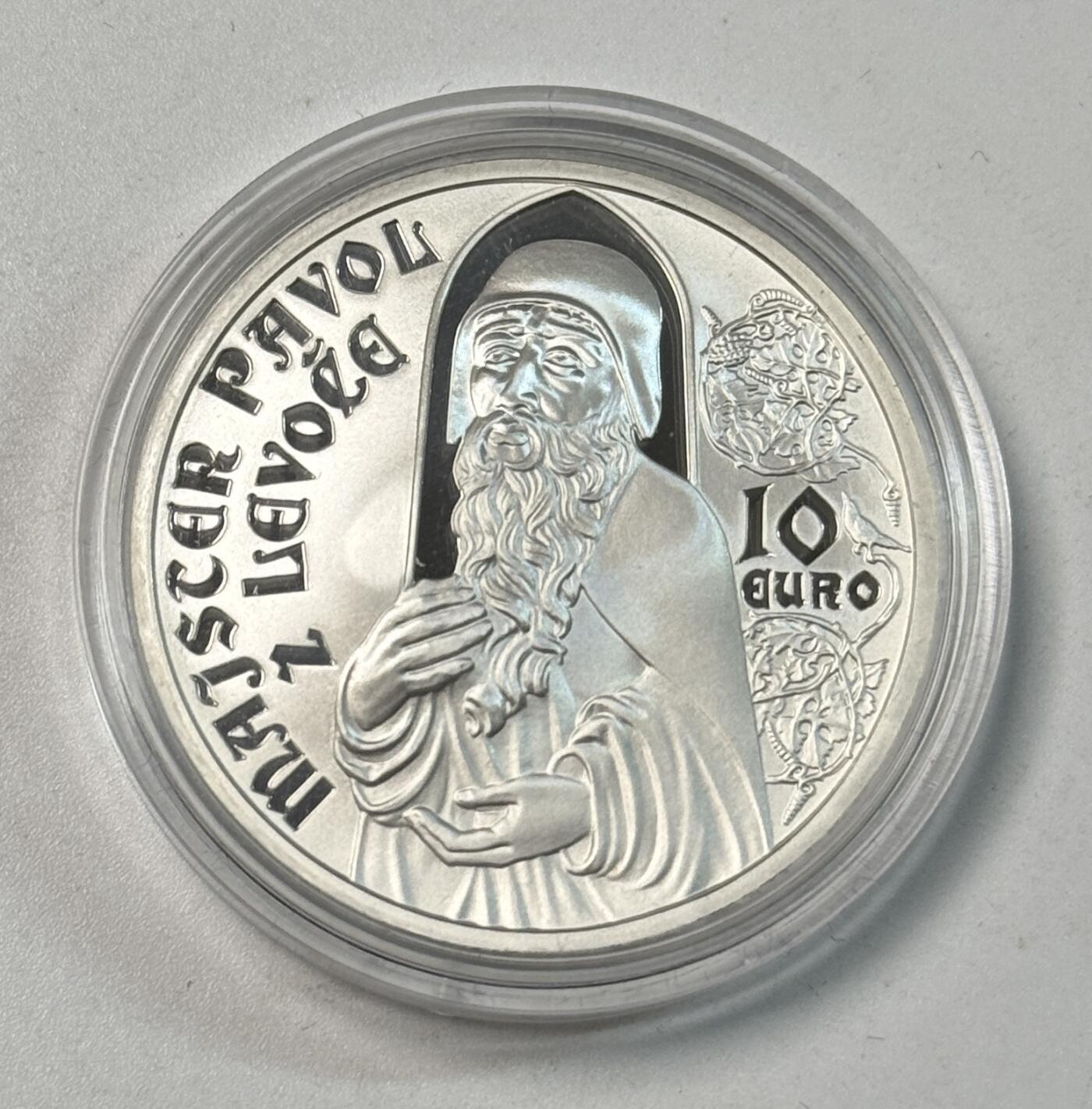 S&S Numismatic世界钱币-拍卖 第119期  斯洛伐克2012年 木雕艺术家帕沃尔大师 10欧元精制纪念银币 盒证齐全 18克900银