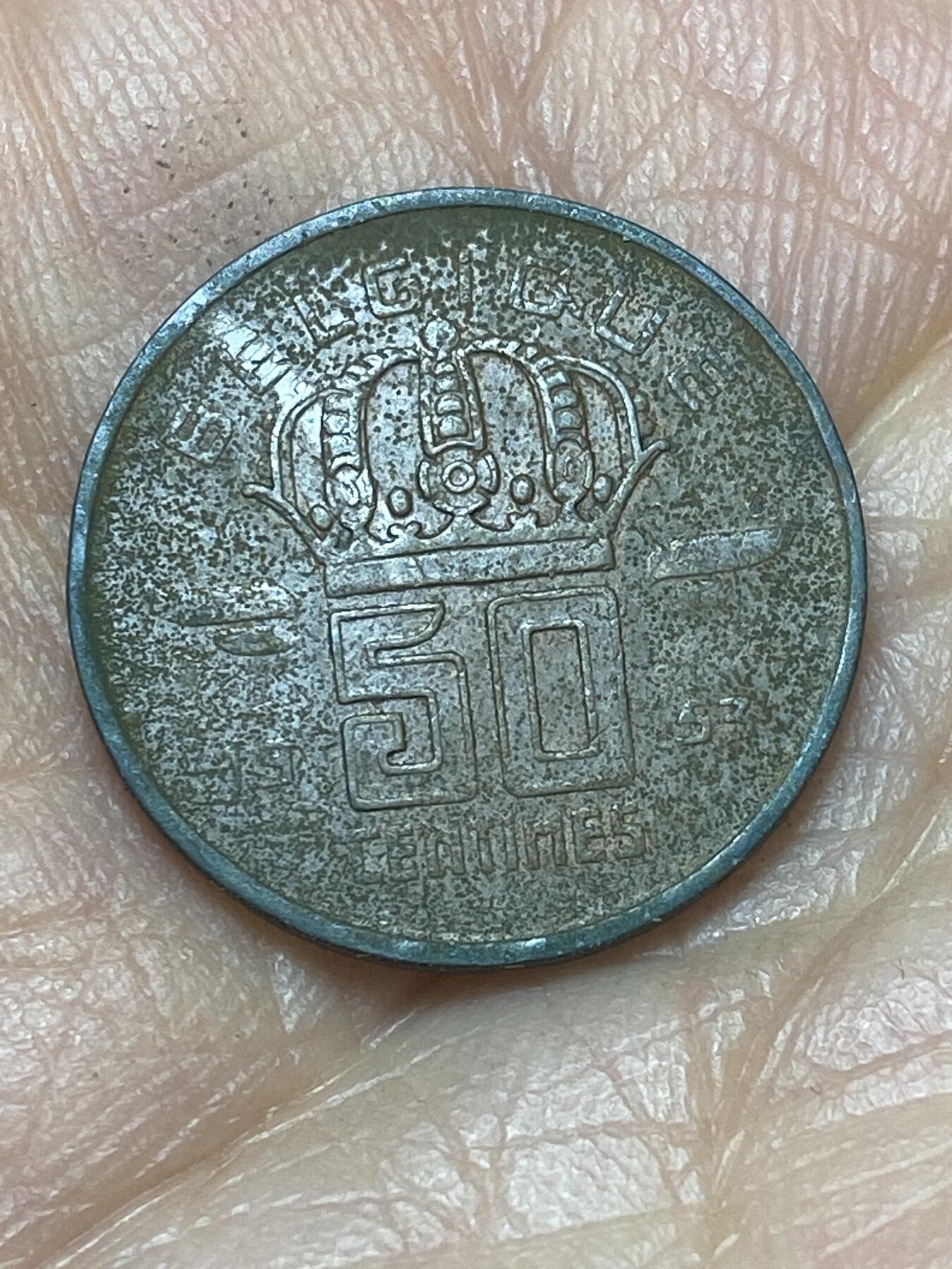 2026年第十二场(总第一百八十一场）外国好品散币场(免佣金) 少见–比利时🇧🇪1953年50分(博杜安一世第一版，大头小王冠法语版)