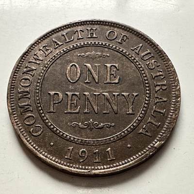 🌹外币初藏🌹🐯2026年第10场  每周二四六晚8️⃣点 接代拍 - 澳大利亚1911年一便士