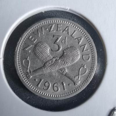 沼泽如烟--第968场 - 新西兰1961年3便士