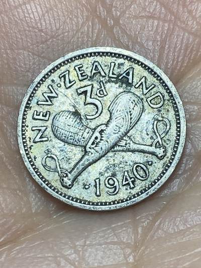 2026年第十二场(总第一百八十一场）外国好品散币场(免佣金) - 新西兰🇳🇿1940年3便士银币(乔治六世第一版，500银)