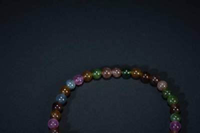 上海都达杂项专场三十四【年后发货全场包邮】  天然五彩糖果色碧玺手链86-325