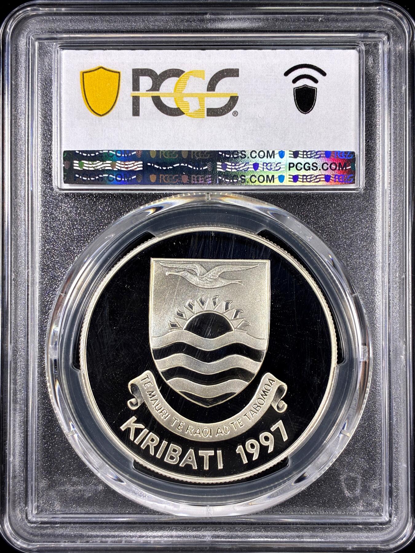 【雨安】【直播拍卖】【第0126期-评级币章】2026-01-24 周六 19:30 [评级现代] Kiribati 基里巴斯 5元 1997年 王太后 PCGS-PR68DCAM 精制币