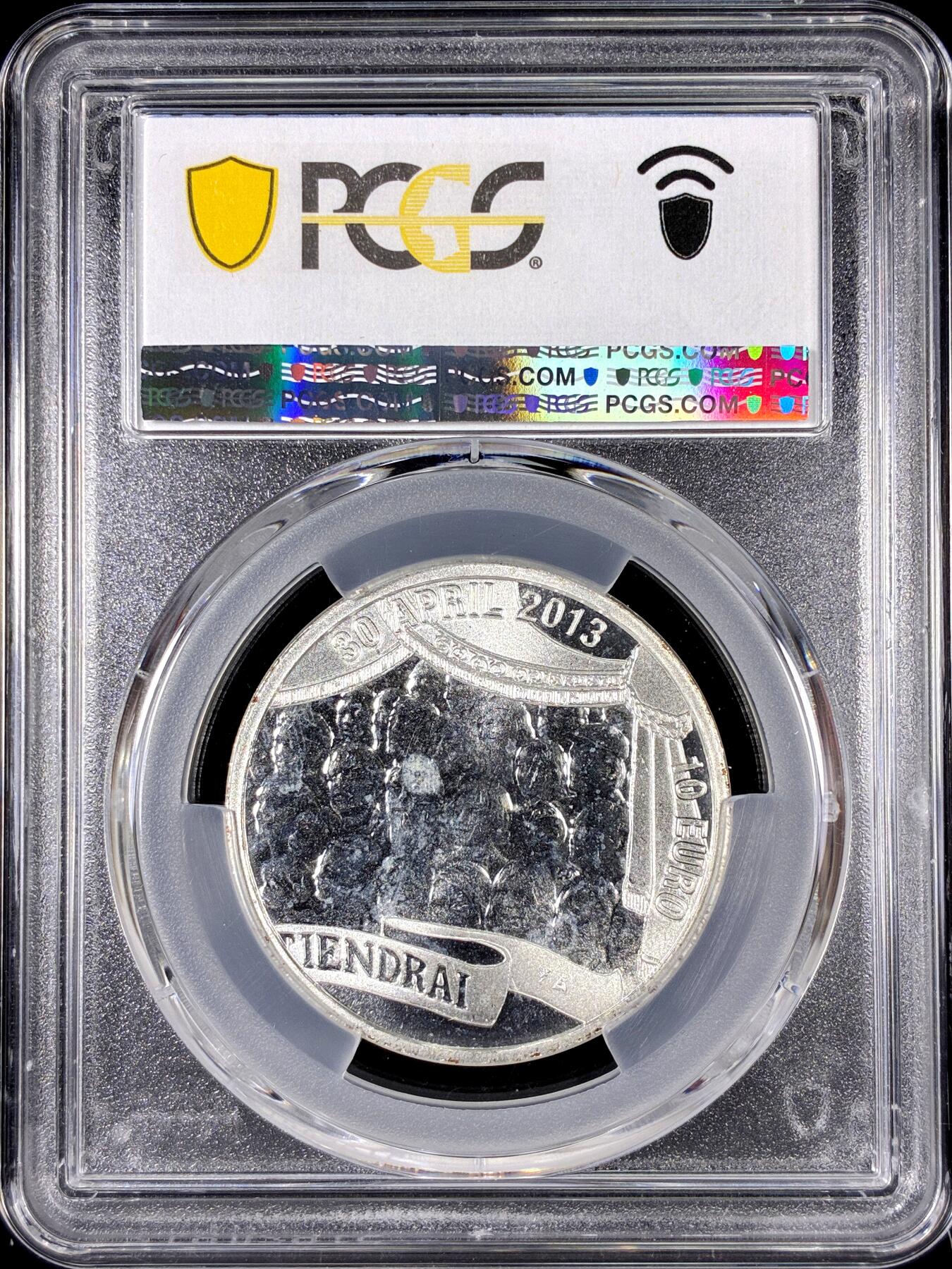 【雨安】【直播拍卖】【第0126期-评级币章】2026-01-24 周六 19:30 [评级欧元] Netherlands 欧元 荷兰 10欧元 2013年 登基 PCGS-PR65DCAM 精制币