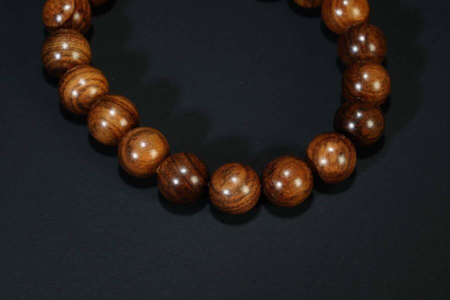 上海都达杂项专场四（全场包邮） 海南黄花梨虎皮纹1.0圆珠手串 附鉴定证书86-259