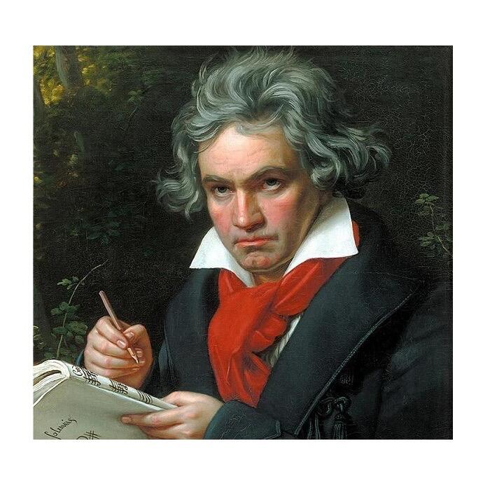 德国1827年 大音乐家贝多芬高浮雕精制大铜章 40MM