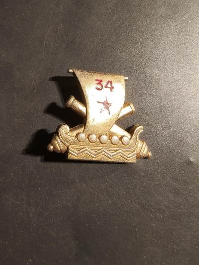 老王徽章第178期 - 法国陆军第34炮兵团证章