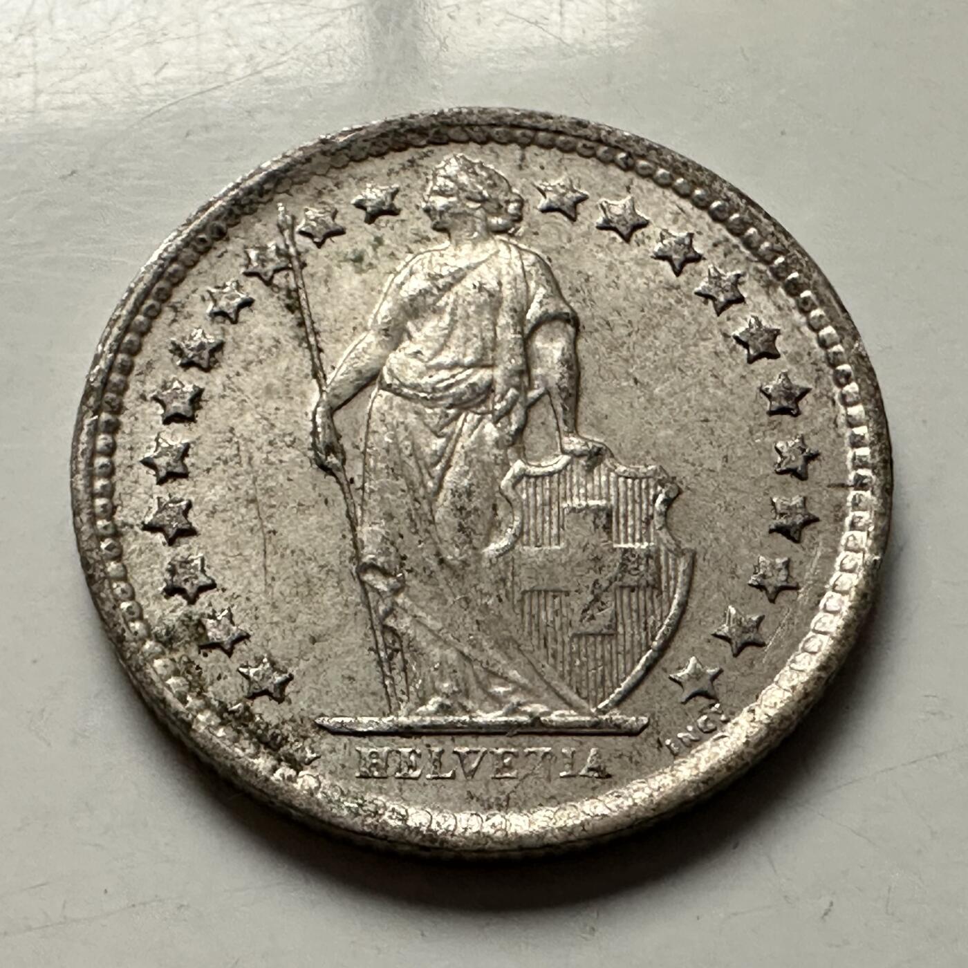 🌹外币初藏🌹🐯2026年第10场  每周二四六晚8️⃣点 接代拍 瑞士1963年1/2法郎银币 2.5克83.5%银