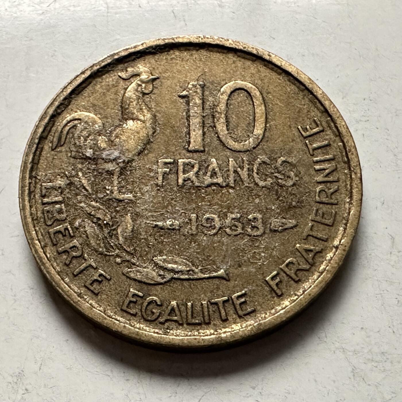 🌹外币初藏🌹🐯2026年第10场  每周二四六晚8️⃣点 接代拍 法国1953年10法郎