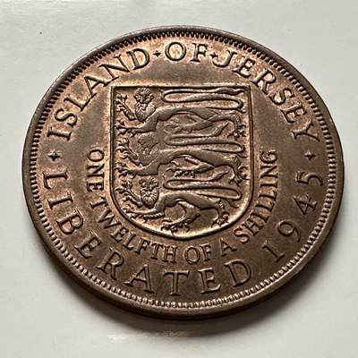 🌹外币初藏🌹🐯2026年第10场  每周二四六晚8️⃣点 接代拍 - 泽西岛1954年1/12先令 骡币，错配45背