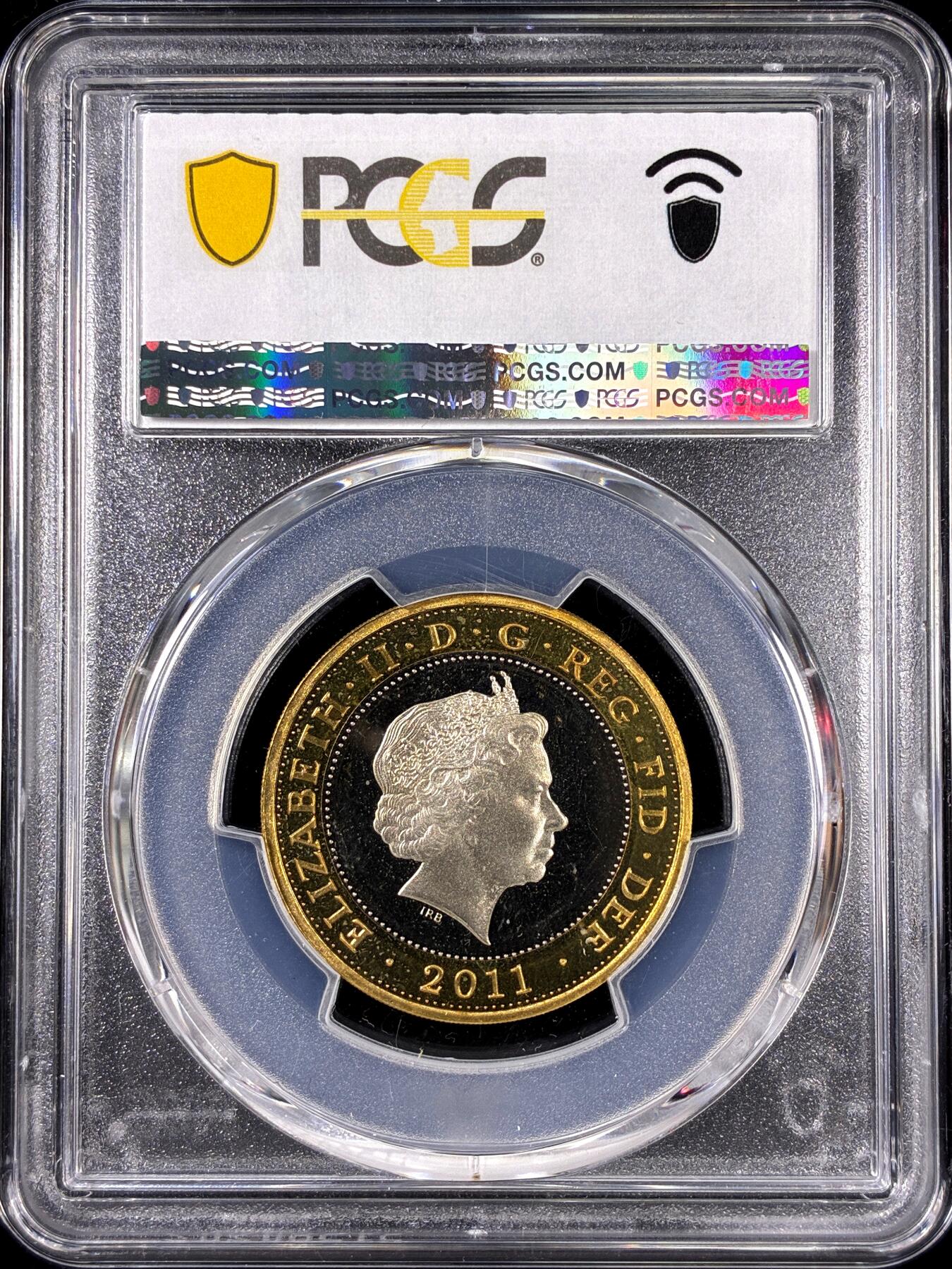 【雨安】【直播拍卖】【第0126期-评级币章】2026-01-24 周六 19:30 [评级现代] Great Britain 英国 2镑 2011年 玛丽·罗斯号 [12.00克,  0.925银] PCGS-PR67DCAM 精制币