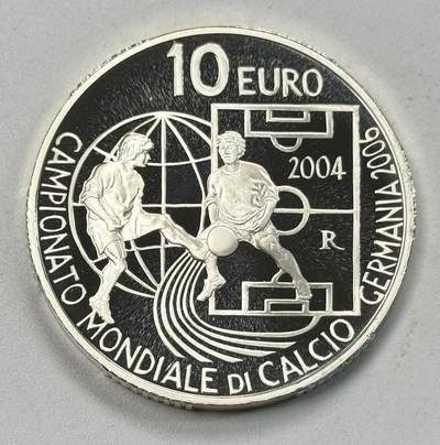S&S Numismatic世界钱币-拍卖 第119期  - 圣马力诺2004年 德国足球世界杯 10欧元精制纪念银币 22克925银