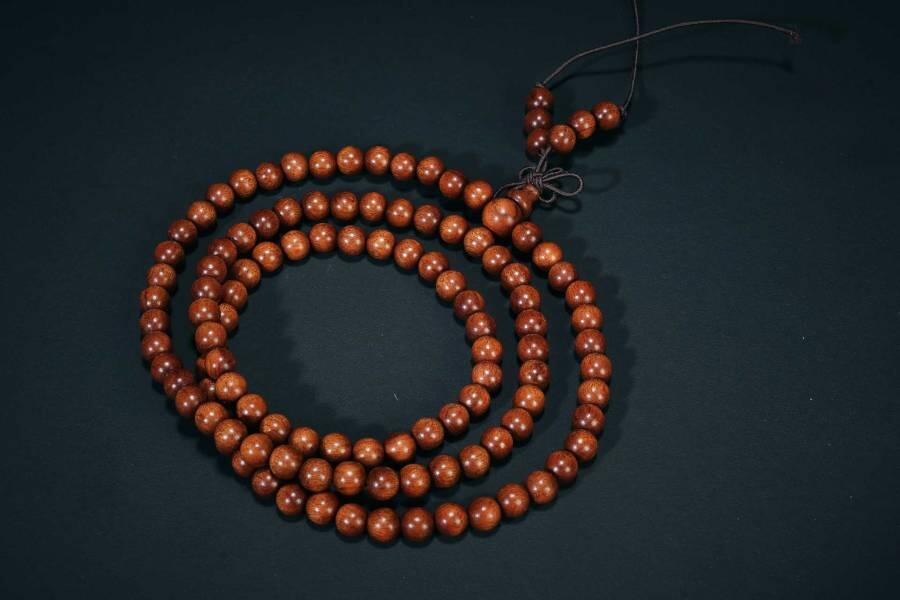 上海都达杂项专场四（全场包邮） 海南黄花梨0.6圆珠多圈手串 附鉴定证书86-261