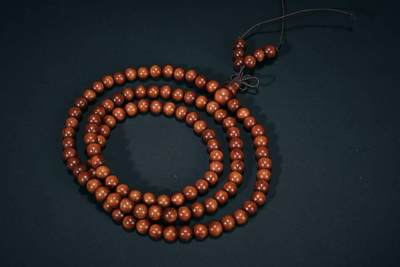 上海都达杂项专场七十三【全场包邮】 海南黄花梨0.6圆珠多圈手串 附鉴定证书86-261