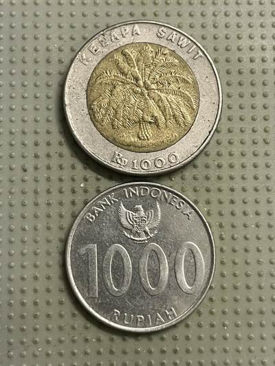2026年第15场各国散币拍卖（总第165场） - 印度尼西亚1000卢比2枚