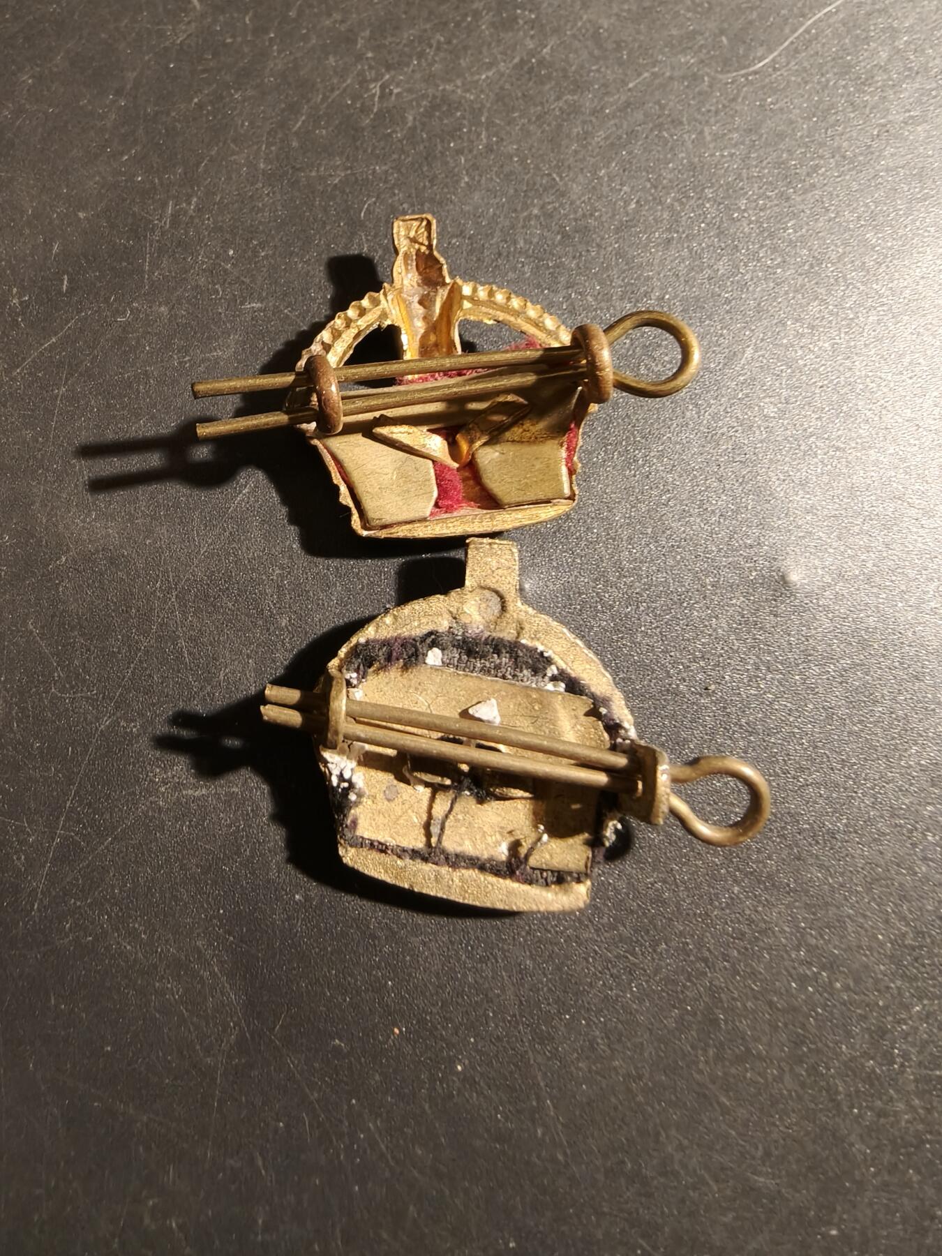 老王徽章第178期 英国军衔配饰都铎王冠一组    一战时期