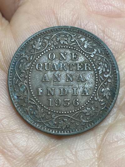2026年第十二场(总第一百八十一场）外国好品散币场(免佣金) - 英属印度1936年1/4安娜(乔治五世逝世年，关门年，c版加尔各答造)