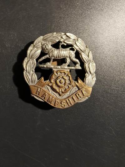 老王徽章第178期 - 英国汉普郡步兵团帽徽    一战时期