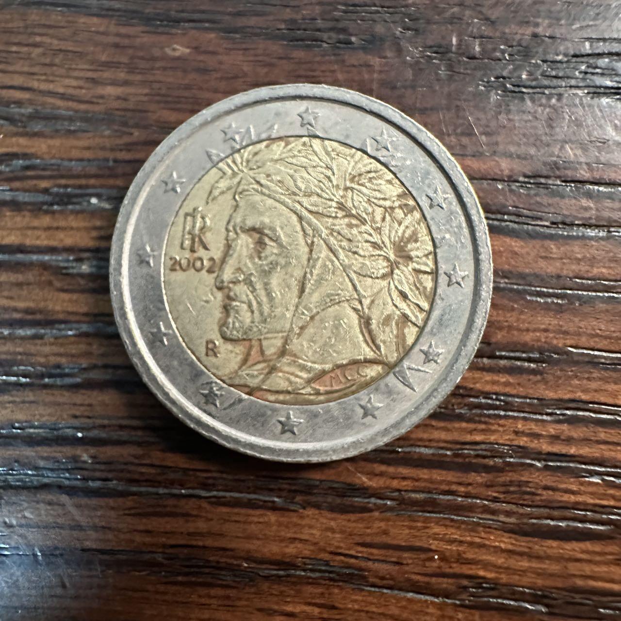 蒂克钱币- 第56场 外国散币免佣金限时拍 意大利 但丁 2欧元 硬币