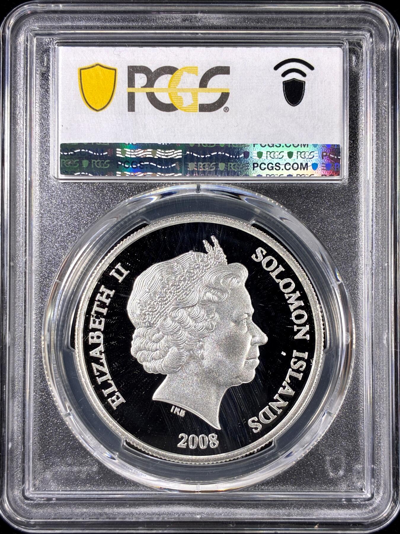 【雨安】【直播拍卖】【第0126期-评级币章】2026-01-24 周六 19:30 [评级现代] Solomon Islands 所罗门群岛 10元 2008年 帆船 PCGS-PR69DCAM 精制币