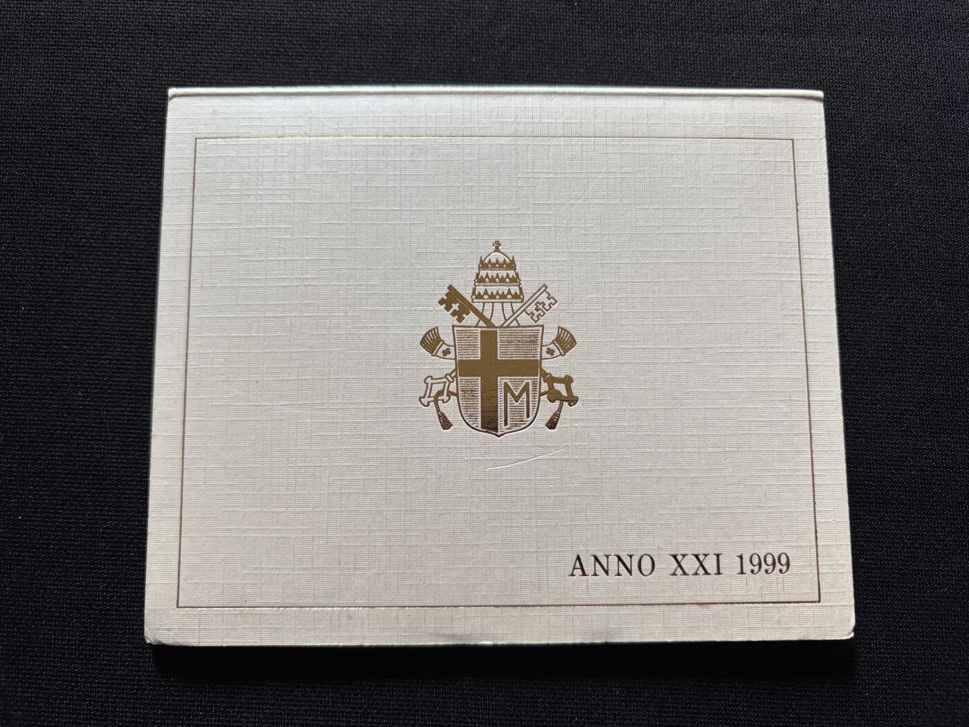 咖啡豆•收藏 2025年Jan_26th世界各国硬币银币拍卖 1999年梵蒂冈1000里拉精制银币套币 外国外币