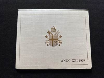 咖啡豆•收藏 2025年Jan_26th世界各国硬币银币拍卖 - 1999年梵蒂冈1000里拉精制银币套币 外国外币