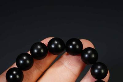 上海都达杂项专场七十三【全场包邮】 印度小叶紫檀1.2圆珠手串 附鉴定证书86-271