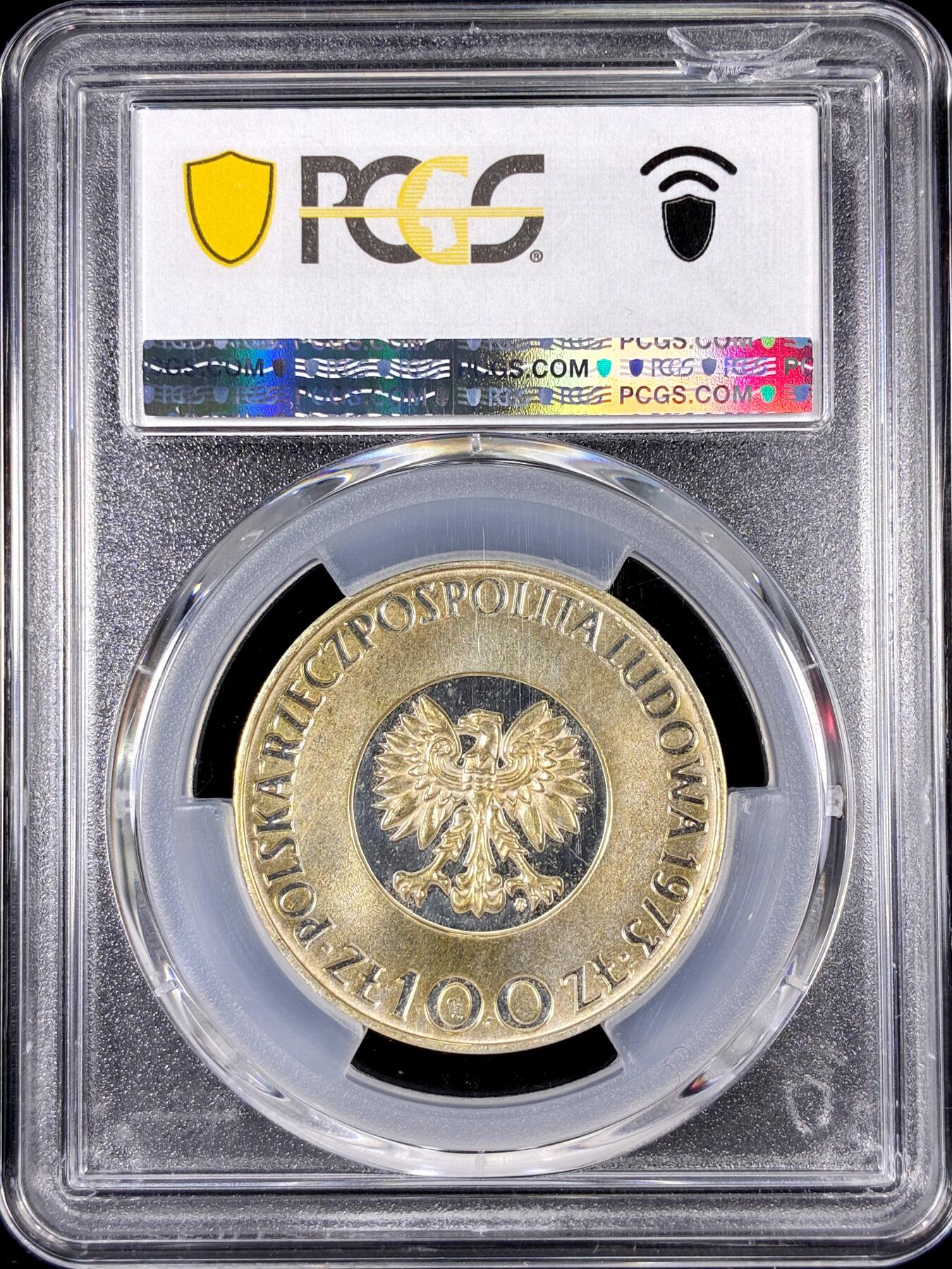 【雨安】【直播拍卖】【第0126期-评级币章】2026-01-24 周六 19:30 [评级现代] Poland 波兰 100兹罗提 1973年 尼古拉·哥白尼 [16.50克,  0.625银] PCGS-PR66DCAM 精制币